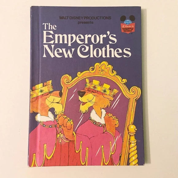 Vintage 1975 The Emperors New Clothes Disney World of Reading Book HC - Picture 14 of 14